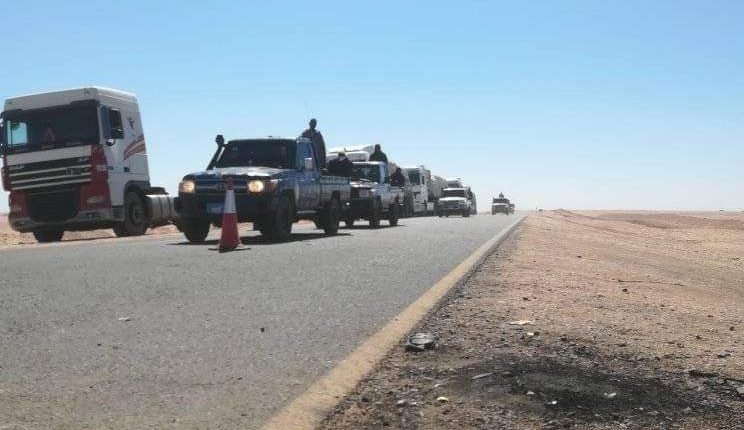 عاجل.. قوة مشتركة تفض ترس الشمال وتفتح الطريق امام الشاحنات المصرية وتعتقل 7 مواطنين