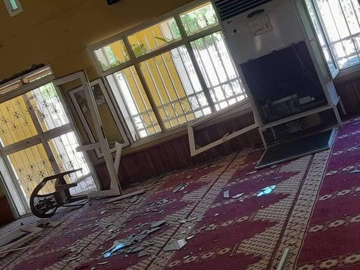 قذيفة تحيل مسجدا في شمبات إلى الدمار