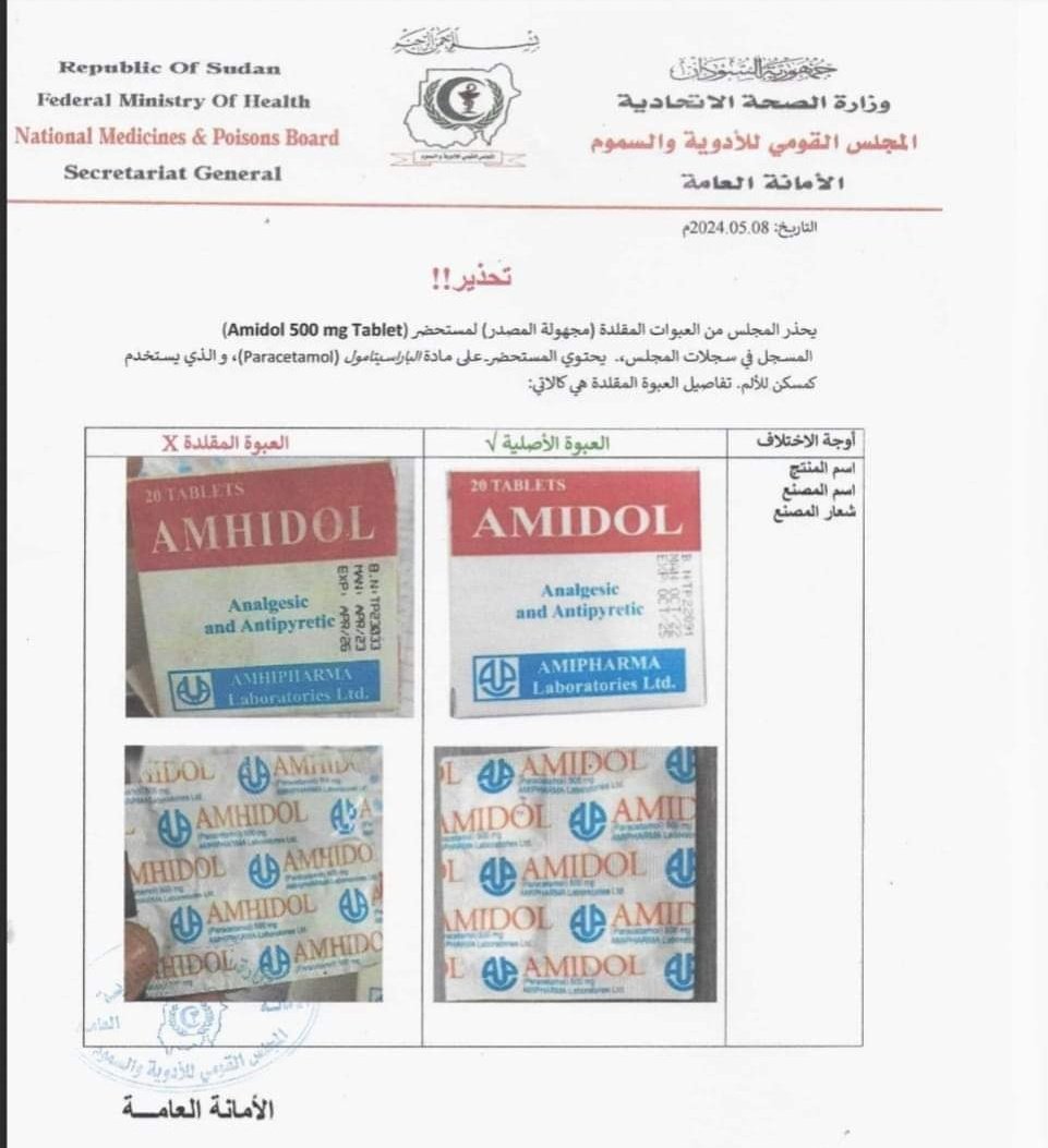 السودان .. تحذير رسمي من إستخدام دواء "مُقلد"