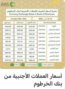 أسعار العملات الأجنبية في السودان.. الاستقرار مستمر